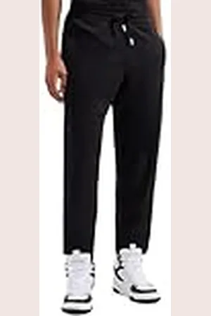Armani Exchange Emporio Armani Katoenen joggingbroek voor heren met verticale logo-tape, , M