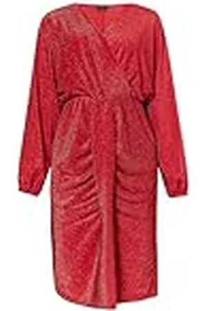 NAEMI Avondjurk voor dames met glansgaren 19229639-NA01, rood, M, , M