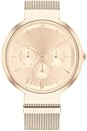 Tommy Hilfiger Analoge Multifunctionele Quartz Horloge voor Vrouwen met Gekleurde Roestvrij Staal Mesh Armband - 1782538, , Elegant