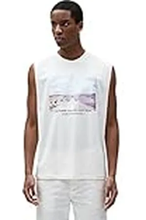 Koton Heren mouwloos tanktop slogan bedrukt ronde hals katoen, , S