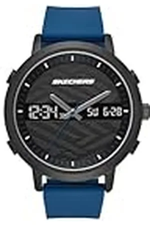 Skechers Horloge voor heren, Anadigi uurwerk met siliconen, leren of roestvrij stalen band, ,48MM