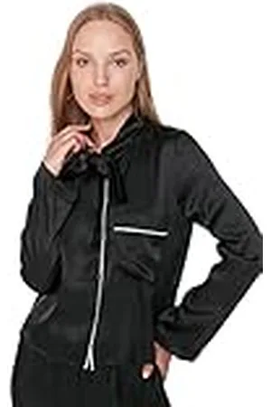 Trendyol Vrouwen Vrouw Plain Geweven Pyjama Set (Pack van 2), , 64