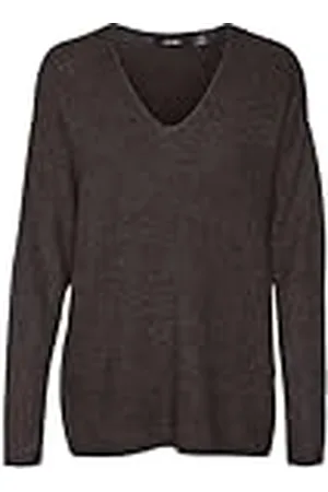 VERO MODA Vmcrewlefile Ls V-hals Blouse Noos dames Gebreide trui, ,S