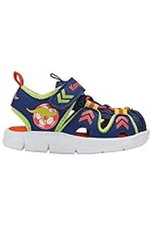 KangaROOS K-Mini Lind EV Sandalen voor jongens, uniseks, marineblauw/limoen, 28 EU, , 28 EU