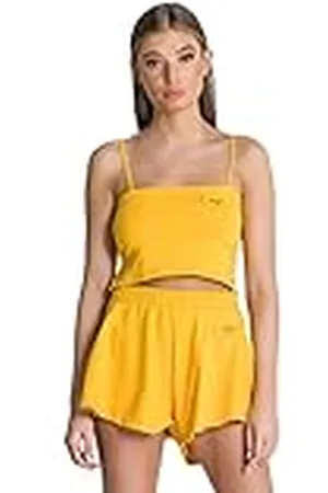 Gianni Kavanagh Yellow Core Crop Top T-shirt voor dames, Red, M