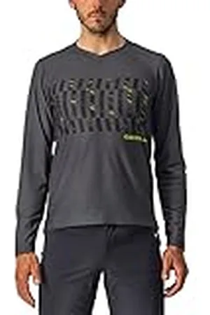 Castelli 4522009-030 Trail Tech Longsleeve Tee heren Dark Gray/Black Electric Lime S