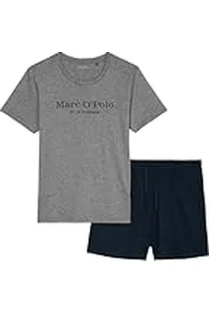 Marc O’ Polo Marc O´Polo Mix & Match Short Pyjama voor heren, pyjamaset, grijs/donkerblauw, L