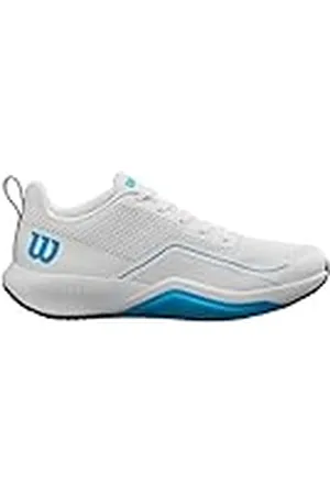 Wilson Heren Rush PRO LITE tennisschoen, wit/Atomic Blauw/Navy Blazer, 10 UK, , 10 UK