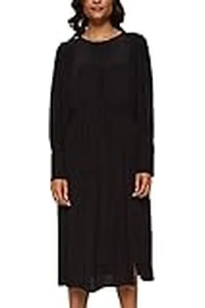 ESPRIT Midi-jurk van crêpe met LENZING ™ ECOVERO™, , 36
