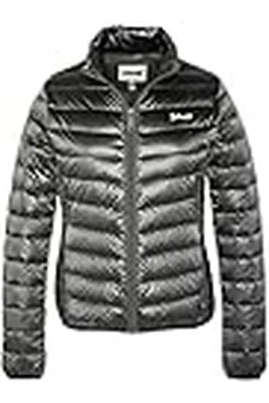 Schott NYC BAKERSHW donsjack, licht, dames, gevuld met schokveer, zilver, XL voor volwassenen