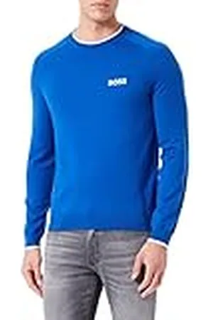 HUGO BOSS Heren Ralvin Knitwear, Medium Blue, L