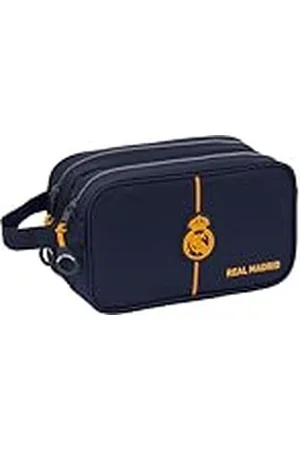 Safta Real Madrid 2. Team 24/25 Toilettas voor kinderen, groot, aanpasbaar aan de wagen, ideaal voor kinderen van 5 tot 14 jaar, comfortabel en veelzijdig, 26 x 12,5 x 15 cm, marineblauw,