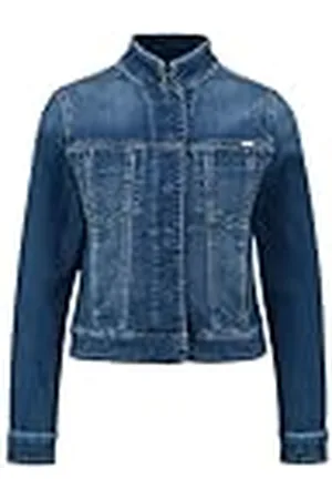 QS by s.Oliver S.Oliver Schwarz LABEL Jeansjas met opstaande kraag, , 44