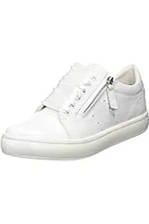 Geox D LEELU Sneakers voor dames, wit/zilver, 39 EU, , 39 EU