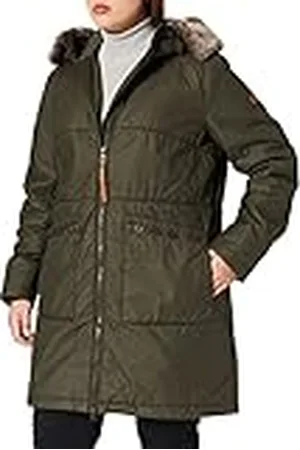Camel Active Womenswear Dames Mantel, Olijf, 34