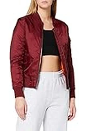 Urban classics Basic bomberjack voor dames, bordeaux, XS