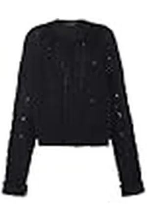 Faina Dames Vintage Fried Dough Twists ronde hals gebreide trui maat M/L, , M