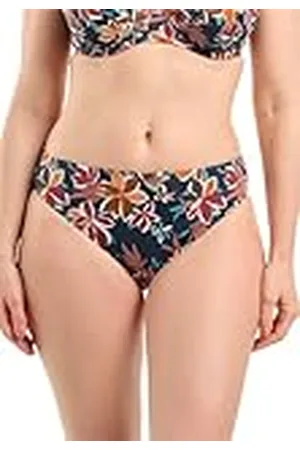 Sans Complexe Staycation badpak, diepe kous, bloemenprint, blauw, 50/52