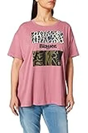 Blauer Blauwe T-shirt, korte mouwen, voor dames