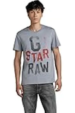 G-Star RAW Heren Wrinkled Letters T-shirt, , XL
