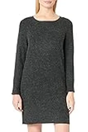ONLY Petite Vrouwen ONLRICA Life L/S O-Neck Jurk KNT FN PTT Jurk, Zwart/Detail:W. Melange, XS, , XS
