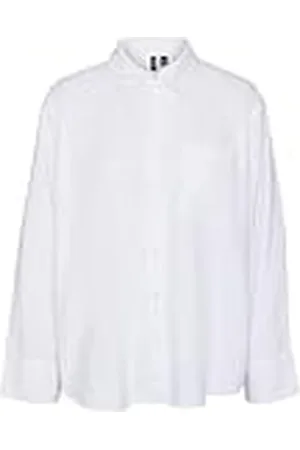 VERO MODA Damesblouse, losjes gesneden, hemdkraag, strepenpatroon, lange mouwen, , XL