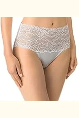 Calida Sensual Secrets Slip voor dames, hoge taille, brede, transparante kanten tailleband, , 48-50