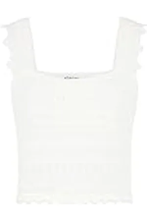 Morgan Mesh top met vierkante hals, , L