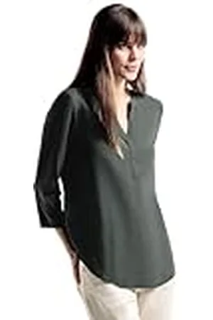 CECIL Dames Solid Mat Mix Blouse, , XS
