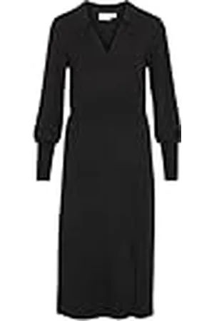 VILA VICOMFY L/S Collar Rib Knit Dress - NOOS, , S