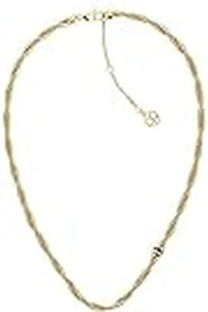 Tommy Hilfiger Halskette Schlange gedreht aus hochwertigem gold-ionenplattiertem Edelstahl, Länge: 45 cm, 2780685
