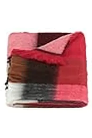 Alpaca Loca Scarf/Shawl Blocked Red, Black and Naturals - Fairtrade Alpaca Wool, , Eén Maat