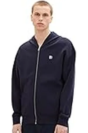 TOM TAILOR Heren Relaxed Fit Hoodie Sweatjack, , L