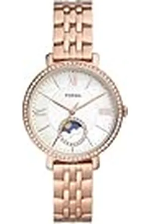 Fossil Jacqueline horloge voor dames, multifunctioneel uurwerk met roestvrij stalen of leren band