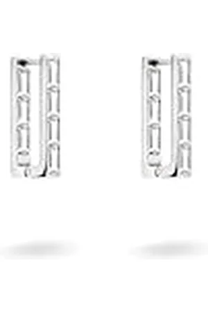 liebeskind Creoolse oorbellen roestvrij staal 2,2 cm met zirkonia stenen, 2,2 cm, Roestvrij staal, Zirkonia