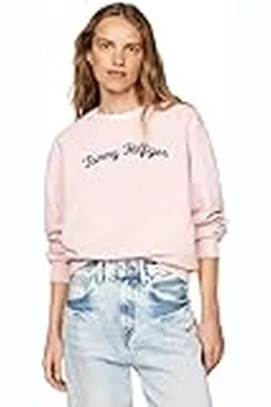 Tommy Hilfiger Dames MDRN REG SCRIPT SWEATSHIRT Pullover Sweatshirt, Delicaat Roze, XXL, , XXL