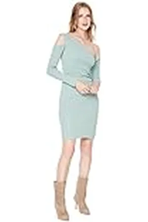 Trendyol Dames Mini Smock Jurk Getailleerde Gebreide Jurk, , XL