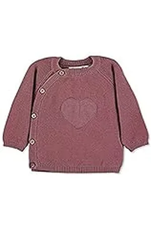 Sterntaler GOTS gebreide jas voor meisjes, hartvormig babyjack, , 74 cm