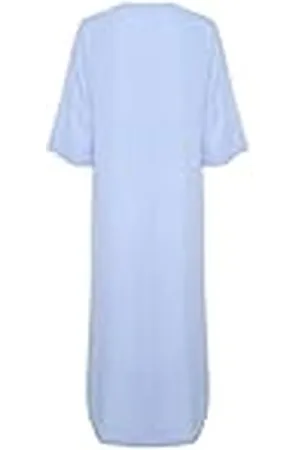 Kaffe Dames kaftan jurk met halve mouwen midi-lengte V-hals regular fit dames, , 32