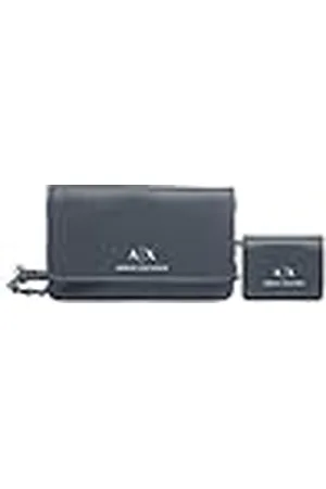 Armani Exchange Schouderketting voor dames, bedrukt logo, magnetische sluiting, accessoire, reisportemonnee, , Eén Maat