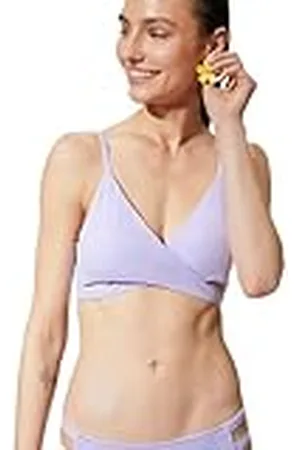 Koton Dames Spaghetti Strappy Wrap Over Padded Triangle Bikini Top Swim Trunks, , 38