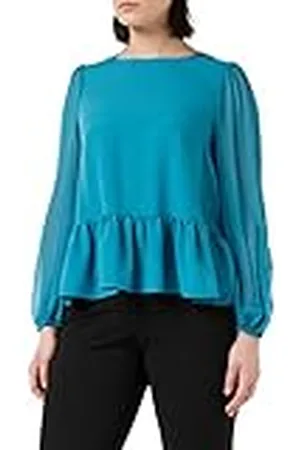 French Connection Dames crêpe licht Georgett Peplum Top Blouse, , M, , M