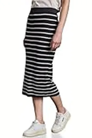 Street one Gestreepte midi-rok, , 36W DE