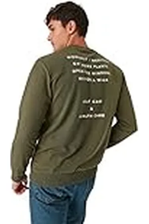 Trendyol Heren ronde hals met slogan regular sweatshirt, , S