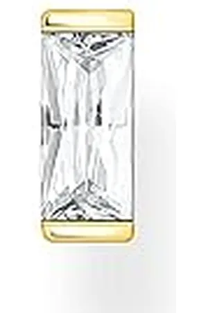 Thomas Sabo Enkele oorknopjes witte steen verguld zilver H2185-414-14