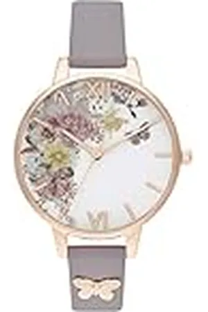 Olivia Burton Analoog kwartshorloge voor dames, met leren armband, OB16EG129, Armband