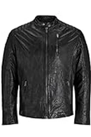JACK & JONES Heren Jjerichard Leather Jacket Noos leren jas, , L