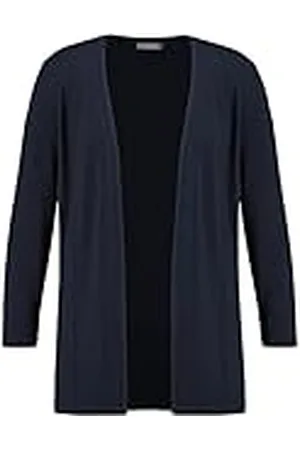 Samoon Open shirtjas voor dames, lange mouwen, effen kleuren, , 42