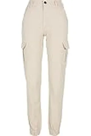 Urban classics Cargobroek voor dames, hoge taille, cargo-broek met opgestikte zakken, verkrijgbaar in vele kleuren, maten 26-34, , 33