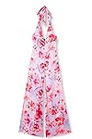 Pinko Tragische overall satijn bloemenprint avondjurk dames, , 44 NL